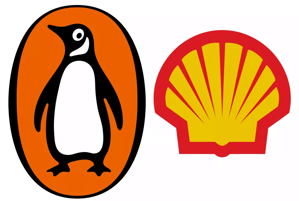 logos da piguin e shell