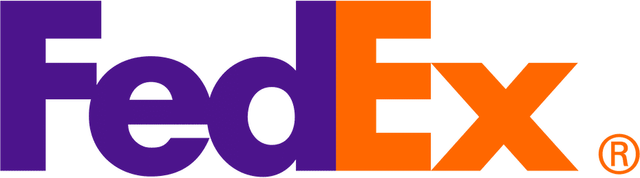 FedEx logo orange purple