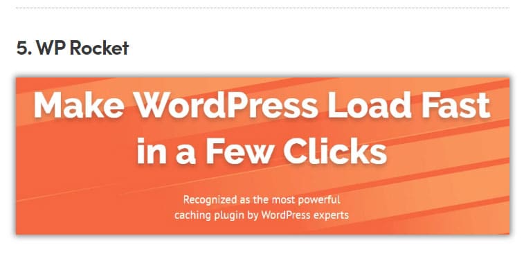 WP Rocket plugin wordpress